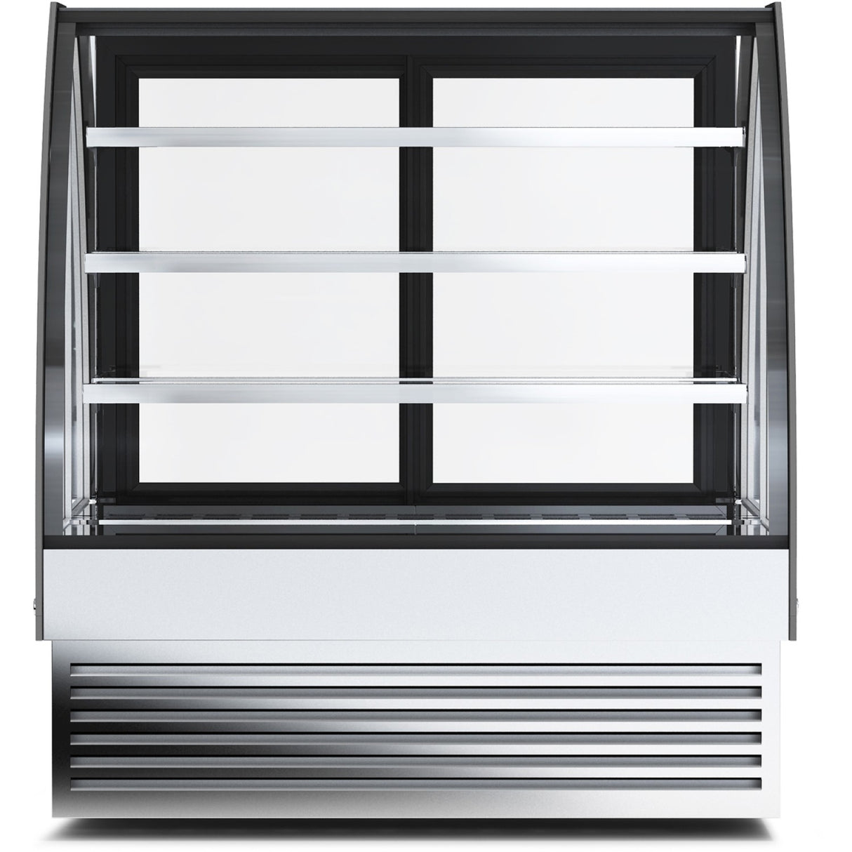 Display Merchandiser Fridge Curved Front 600 Litres With 3 Shelves Black &Amp; Stainless Steel | Hl1800 S3