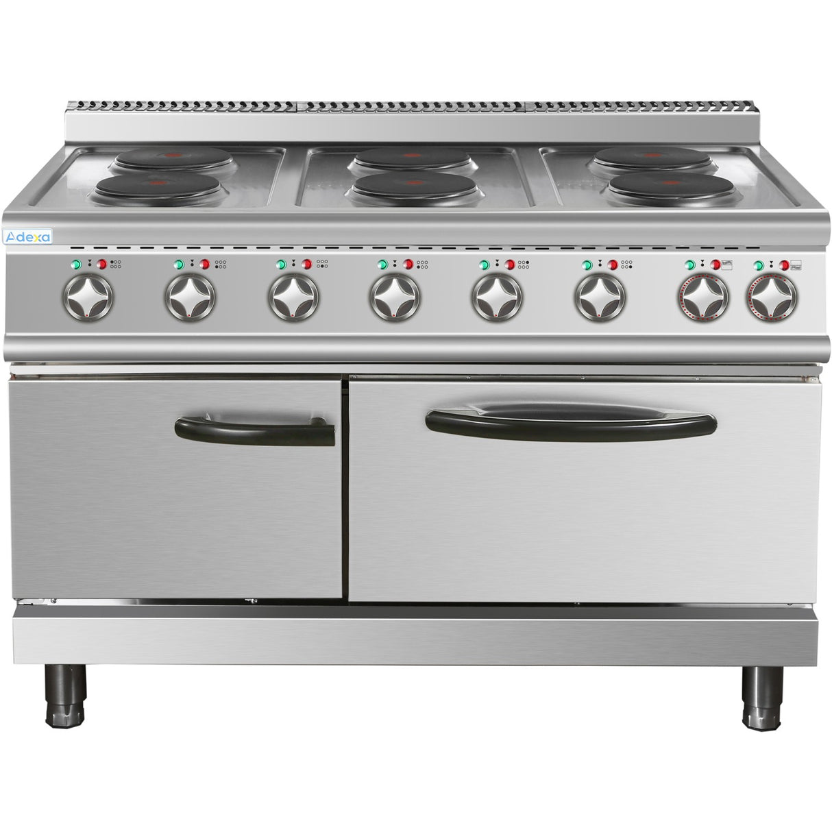 Commercial Electric Cooker 6 Burners (6x2000 W) With Electric Oven (4800 W) 1050x700x920xmm 380 V | Hrq762 A