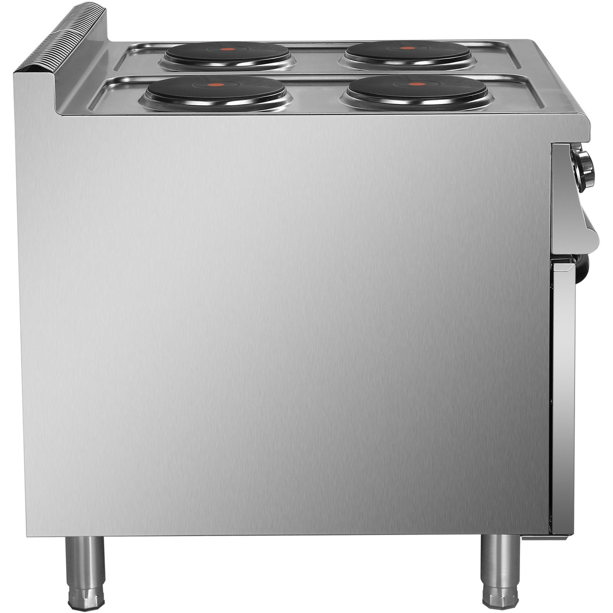 Commercial Electric Cooker 4 Burners With Cabinet Base 8k W 700mm Depth | Hrq712