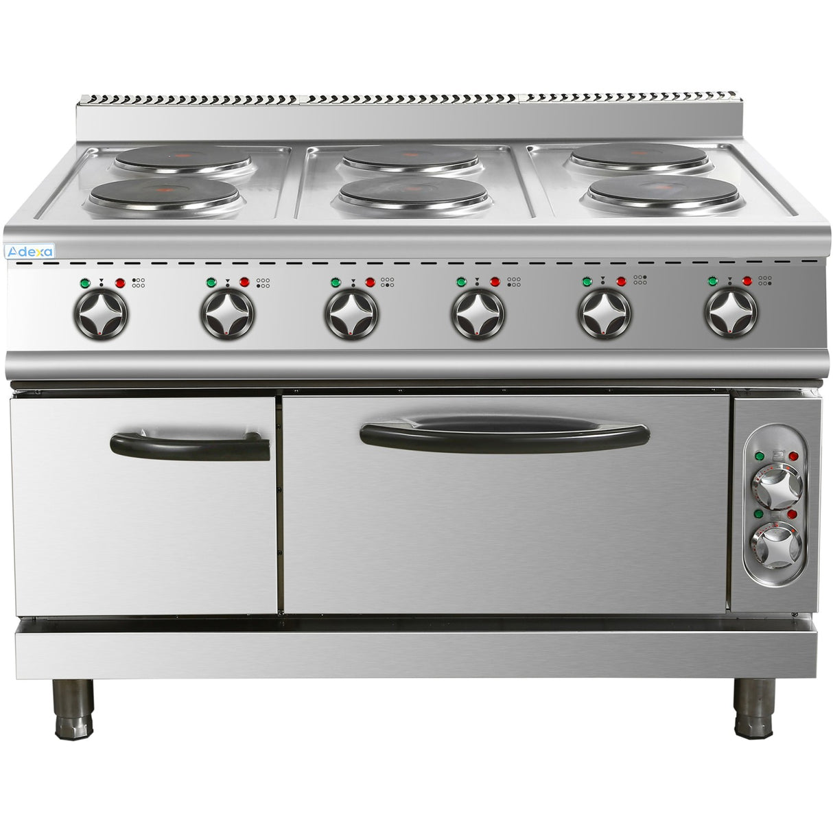 Commercial Electric Cooker 6 Burners With Electric Oven 15.6k W+4.8k W 900mm Depth | Hrq962 A