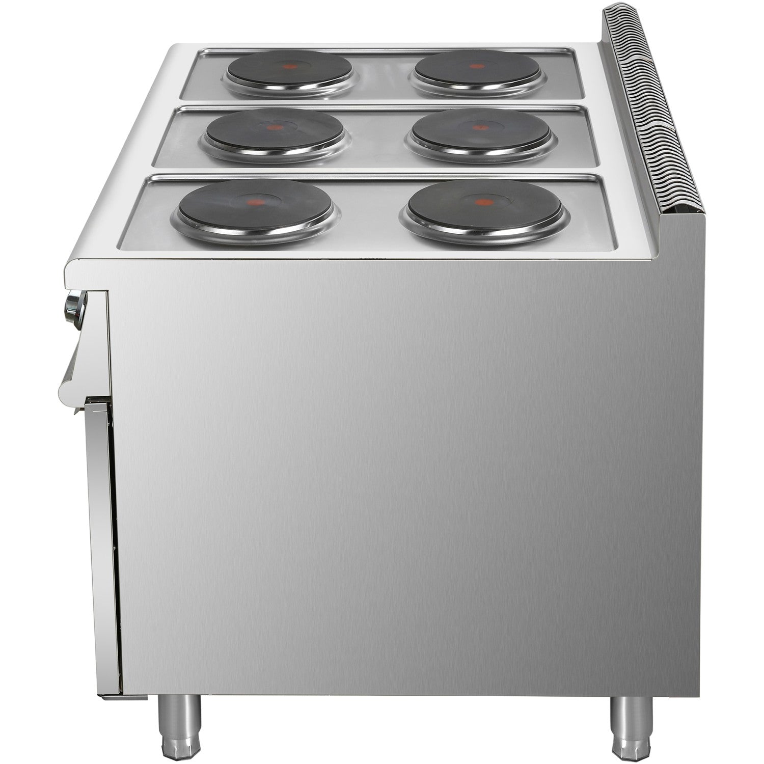 Commercial Electric Cooker 6 Burners With Cabinet Base 15.6k W 900mm Depth | Hrq962
