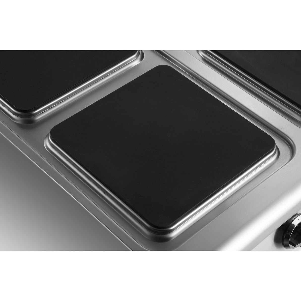 Commercial Electric Cooker 4 Square Burners With Electric Oven 16k W+4.8k W 900mm Depth | Hsq912 B