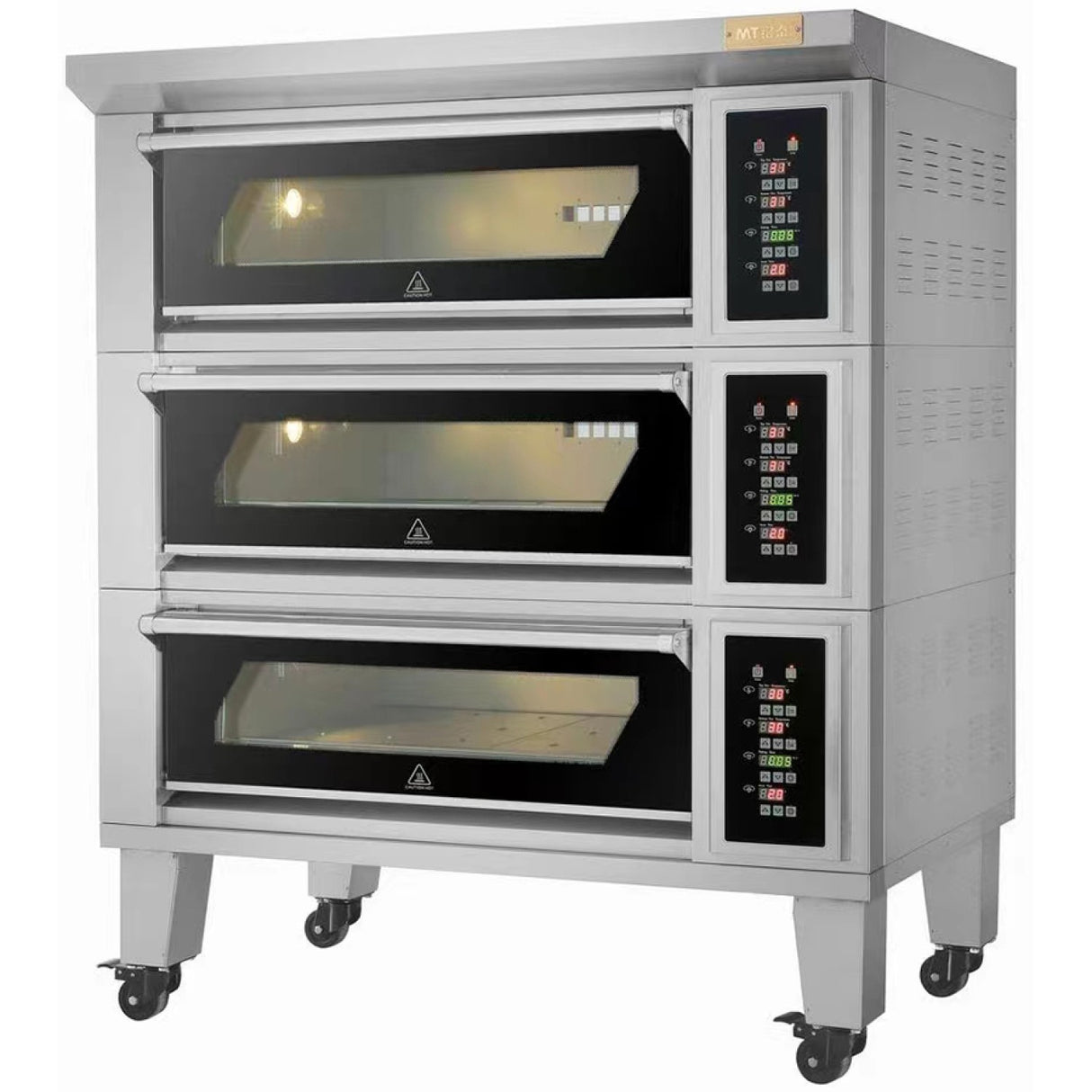 Bakery Oven Electric 3 Chambers 9 X 400x600mm Trays 400°C Digital Controls 25.2k W 380 V | Htd90 Ki