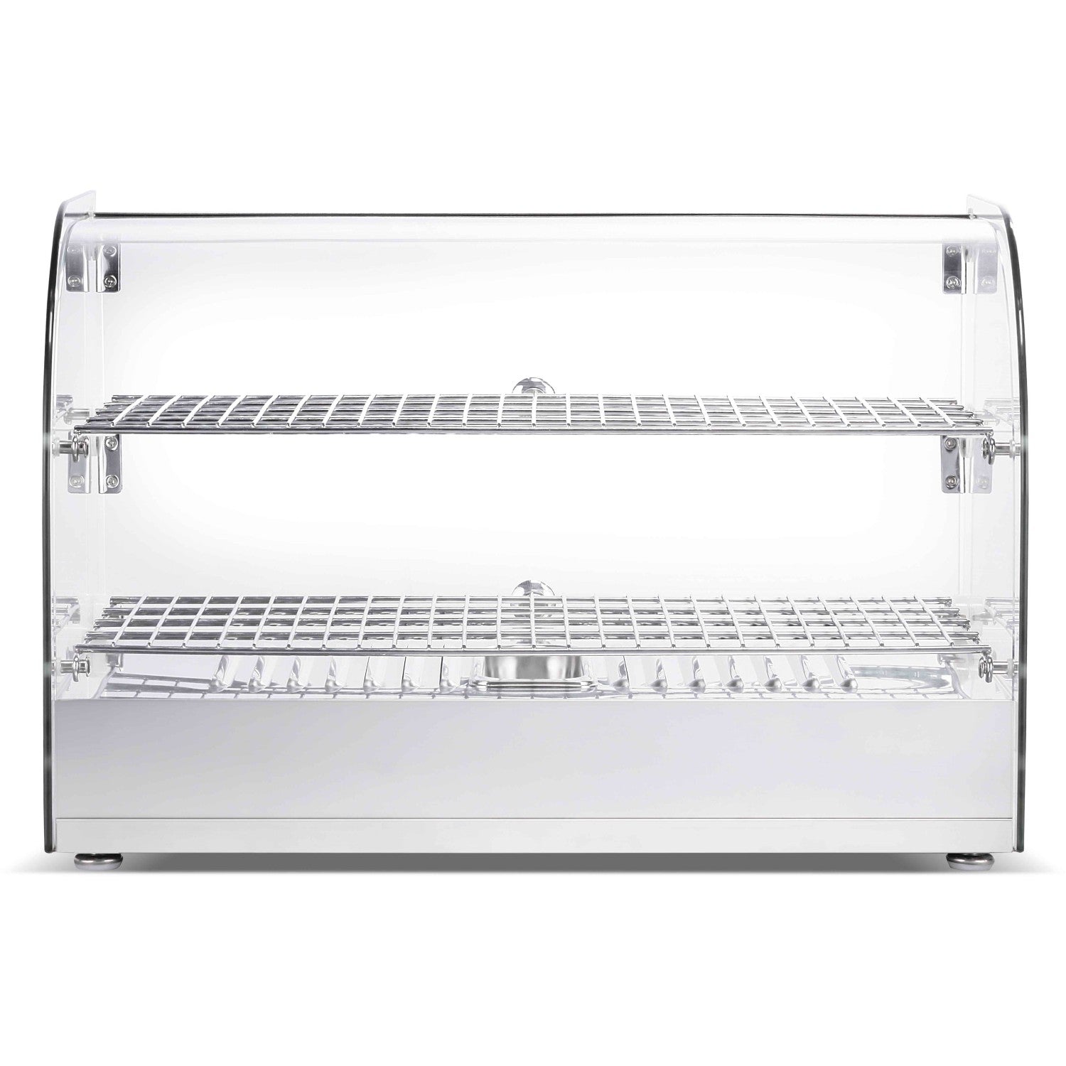2 Tier Curved Front Heated Display Case 45 Litres Countertop |  Hw45 R