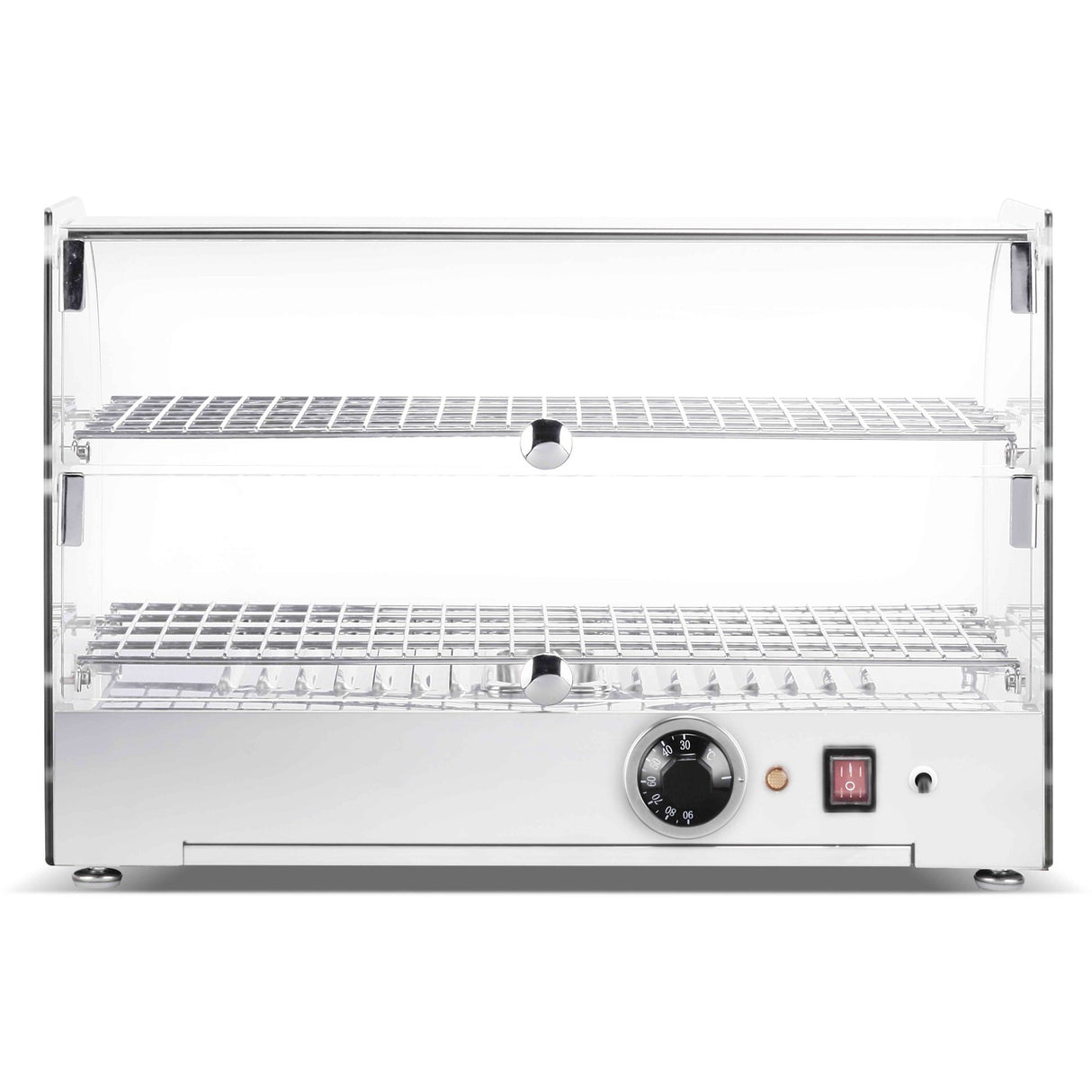 2 Tier Curved Front Heated Display Case 45 Litres Countertop |  Hw45 R