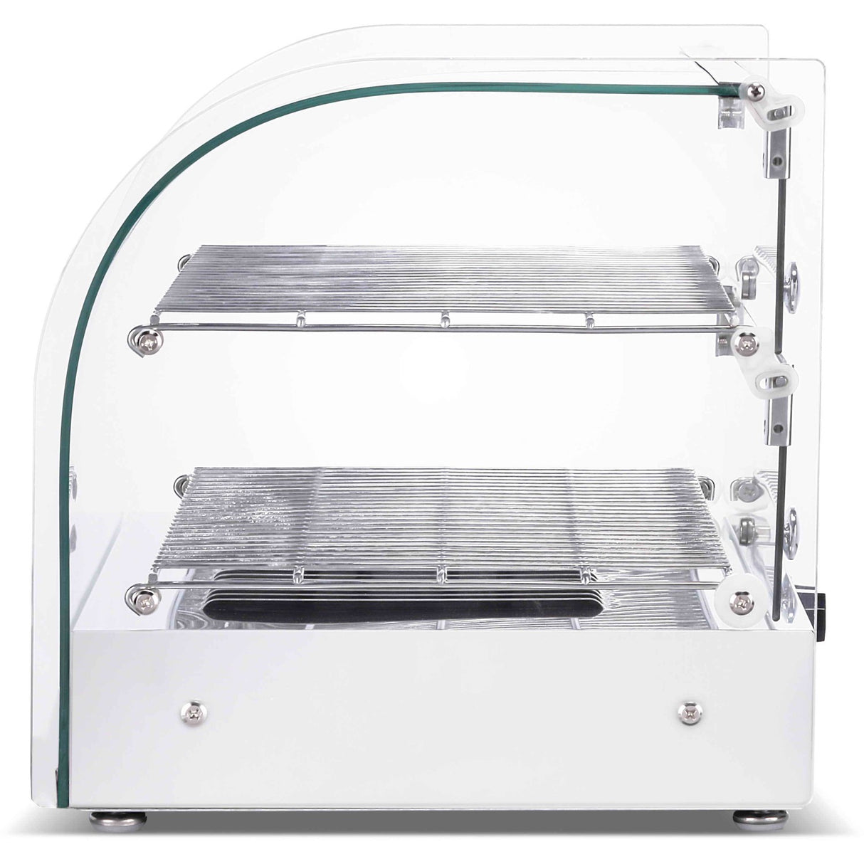 2 Tier Curved Front Heated Display Case 45 Litres Countertop |  Hw45 R