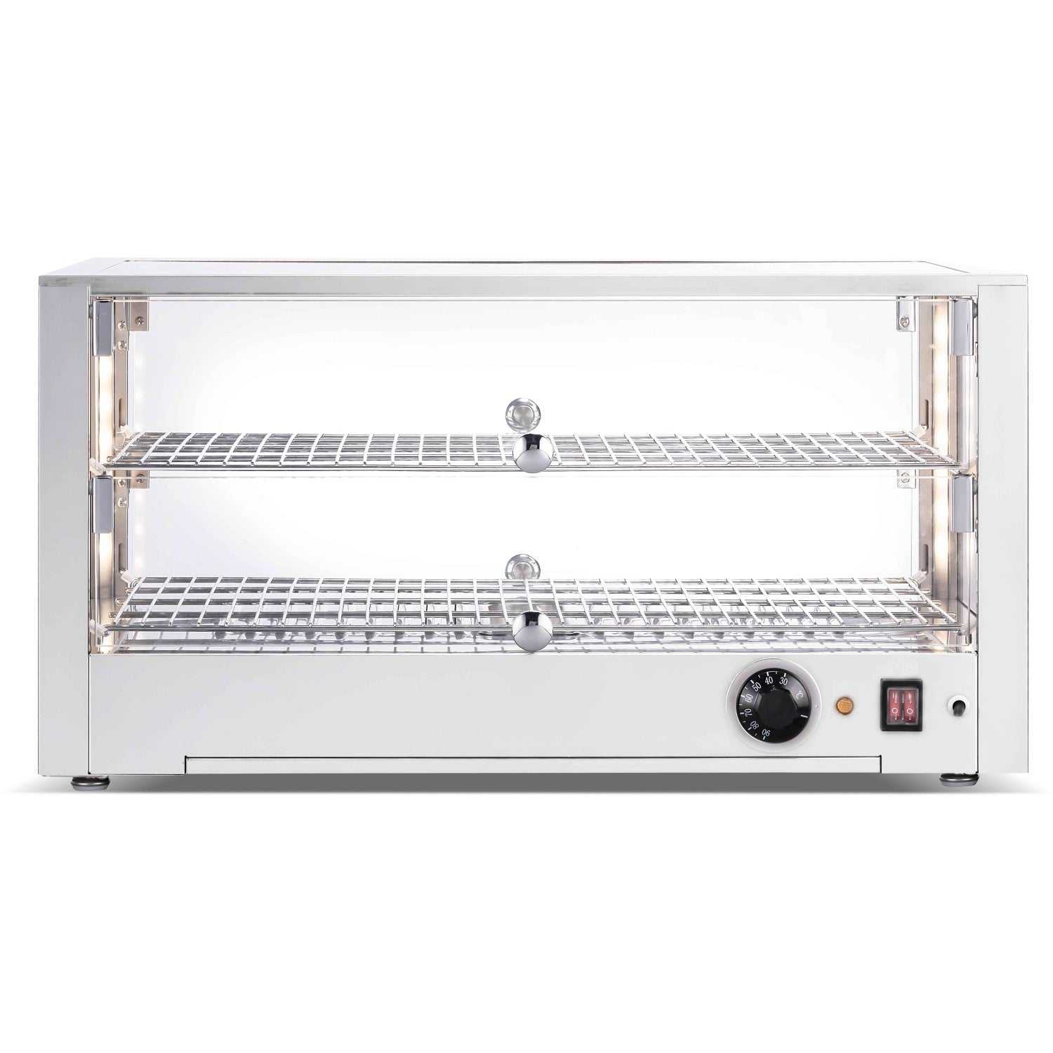 2 Tier Heated Display Case 80 Litres Countertop |  Hw80