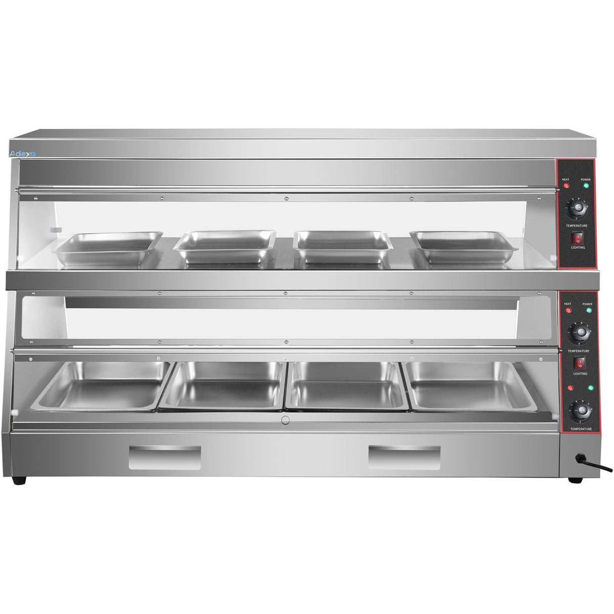 Commercial Two Tier Heated Showcase Food And Chicken Warmer 1500x760x860mm Countertop Dry Heat And Wet Heat | Hw6 P