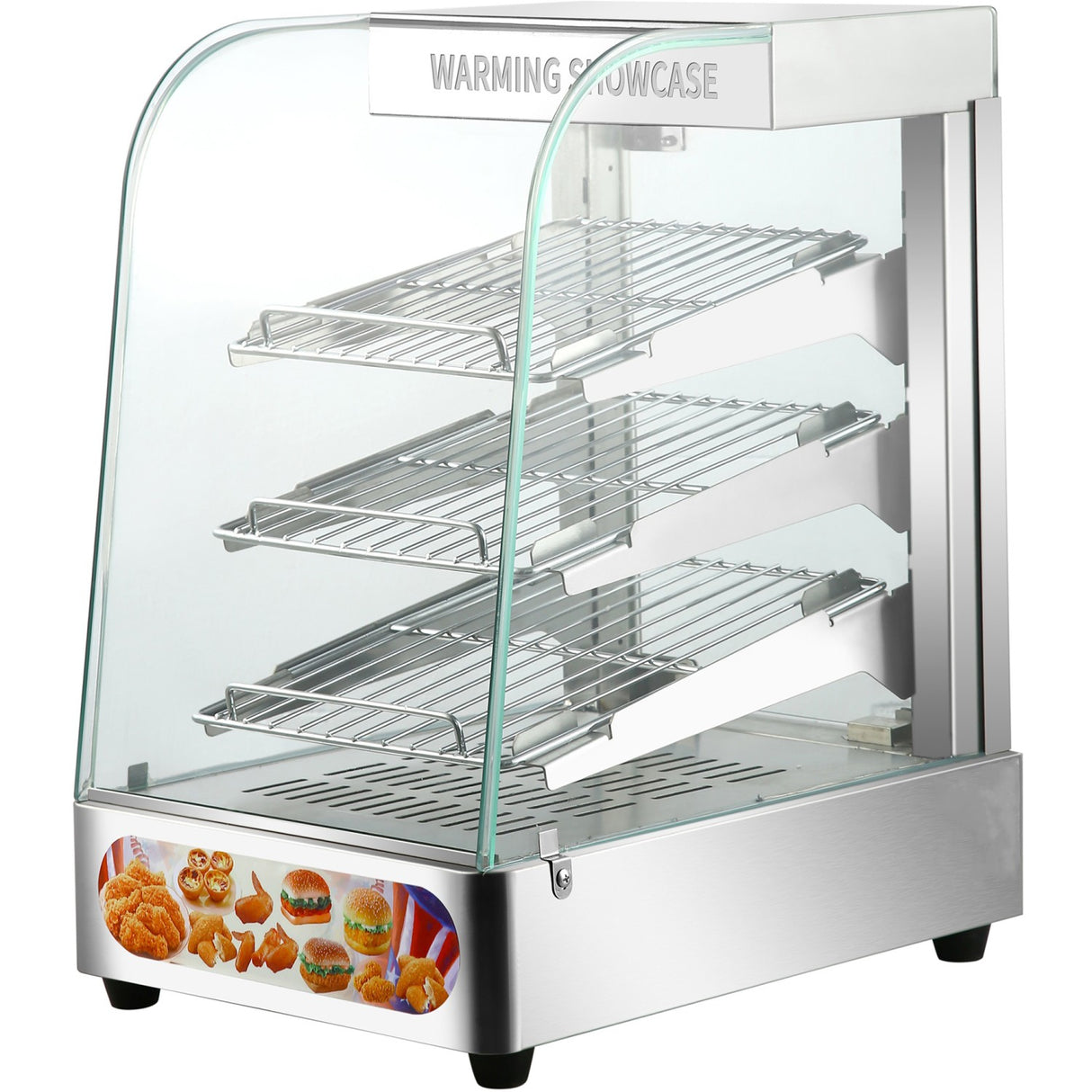 Commercial Hot Display Food Warmer Countertop 3 Shelves 350x455x580mm | Hw861