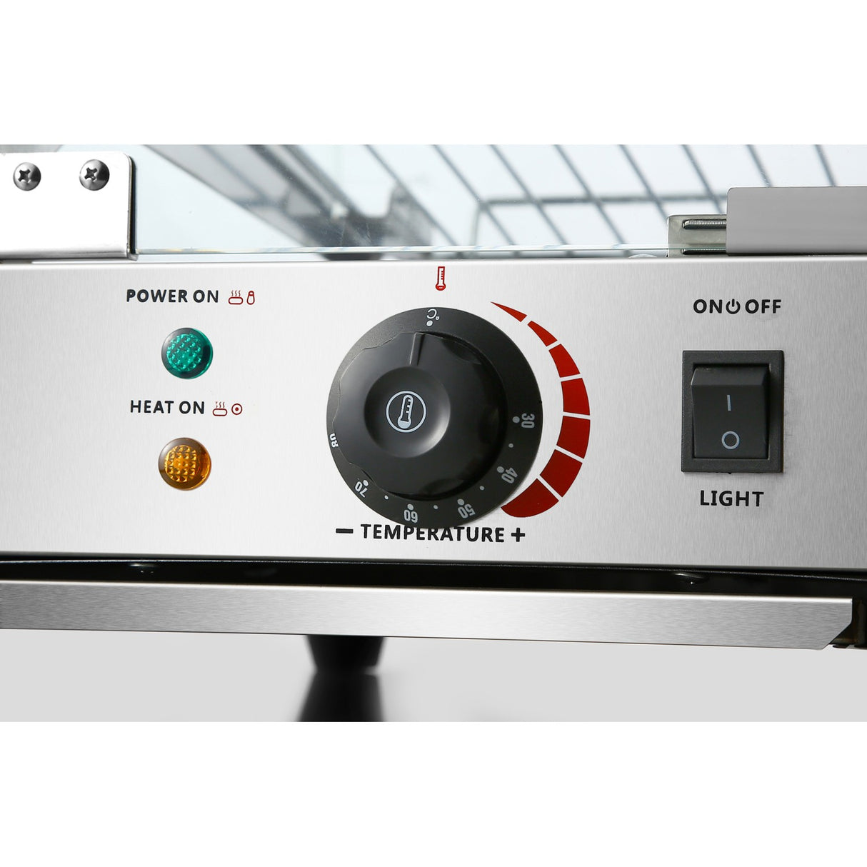 Commercial Hot Display Food Warmer Countertop 3 Shelves 900x455x580mm | Hw863