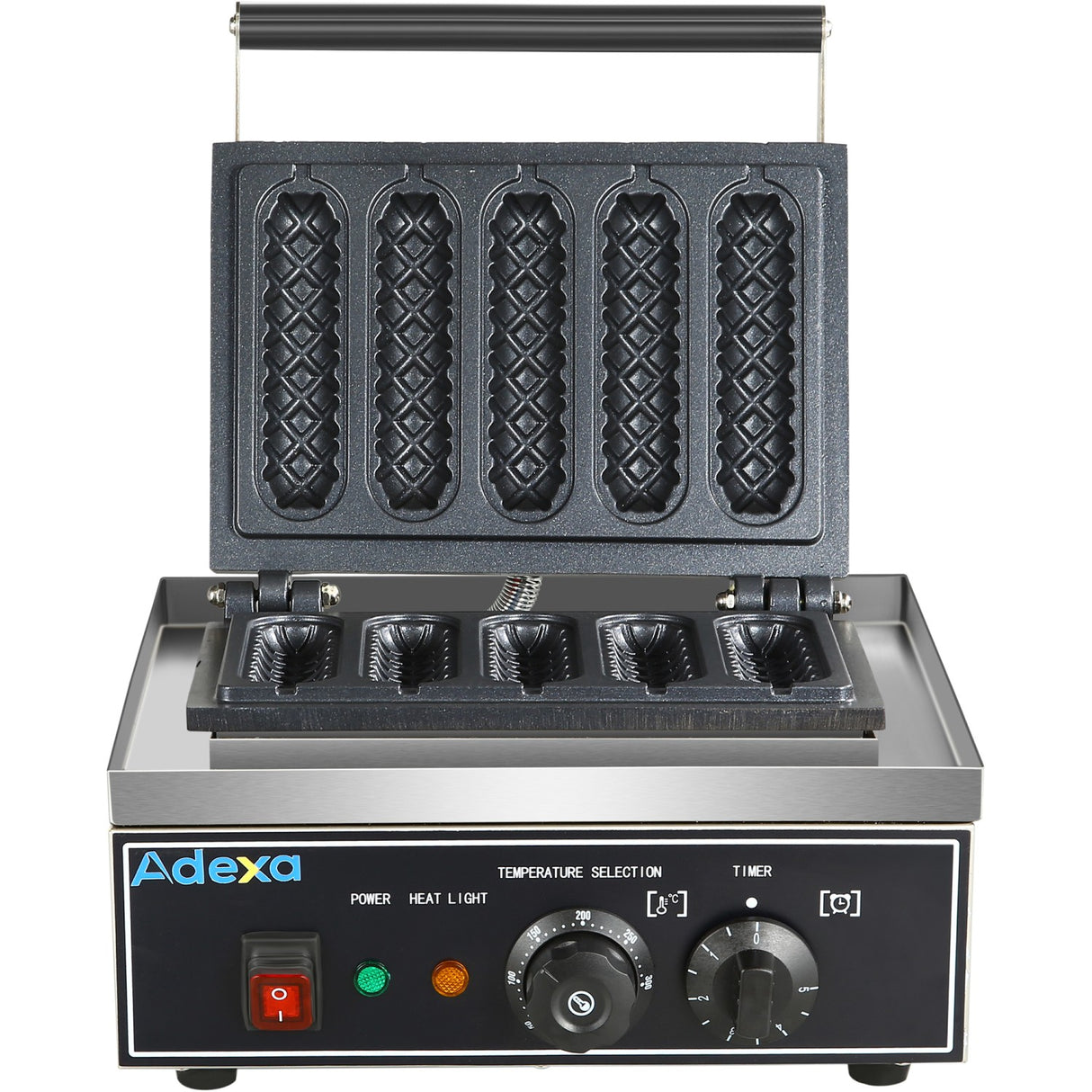 Commercial Corn Dog Waffle Maker 1.55k W 5 Waffles Countertop | Hx117