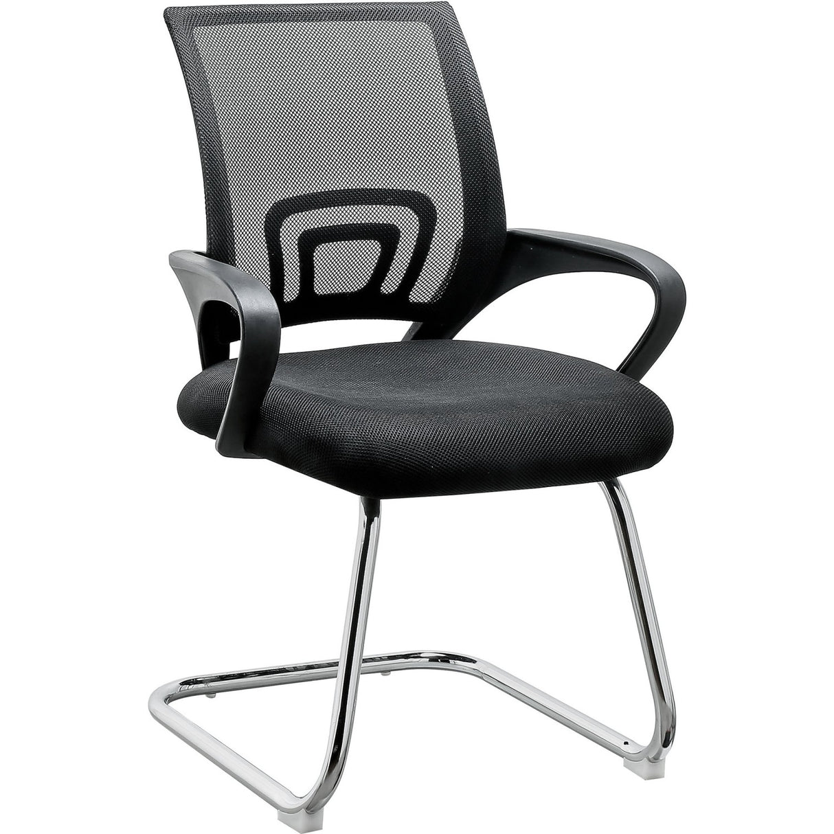 Mesh Office Desk Chair Black &Amp; Chrome | Hy521 G