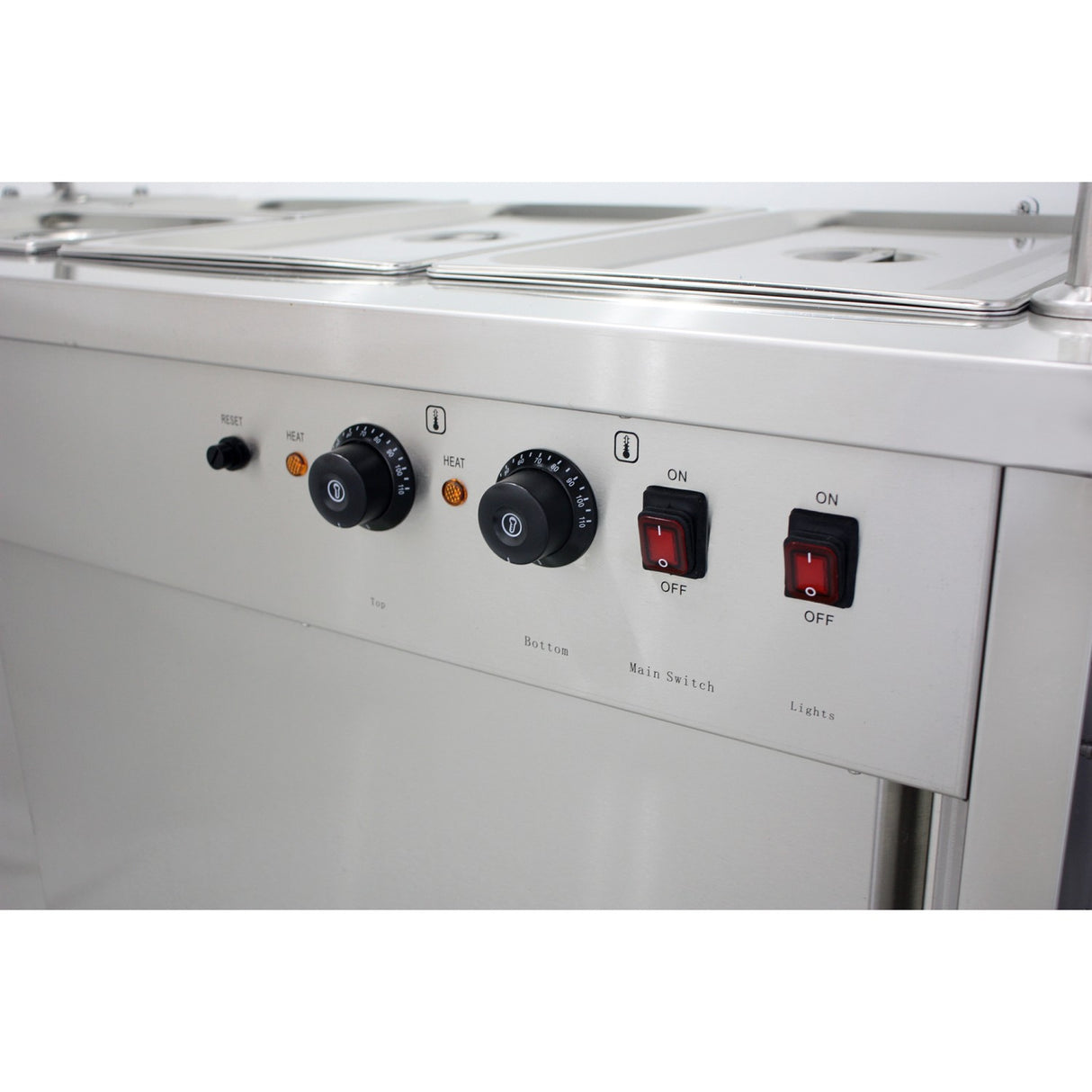 Mobile Food Service Counter With Bain Marie Top And Hot Cupboard |  Hyh4 Ws