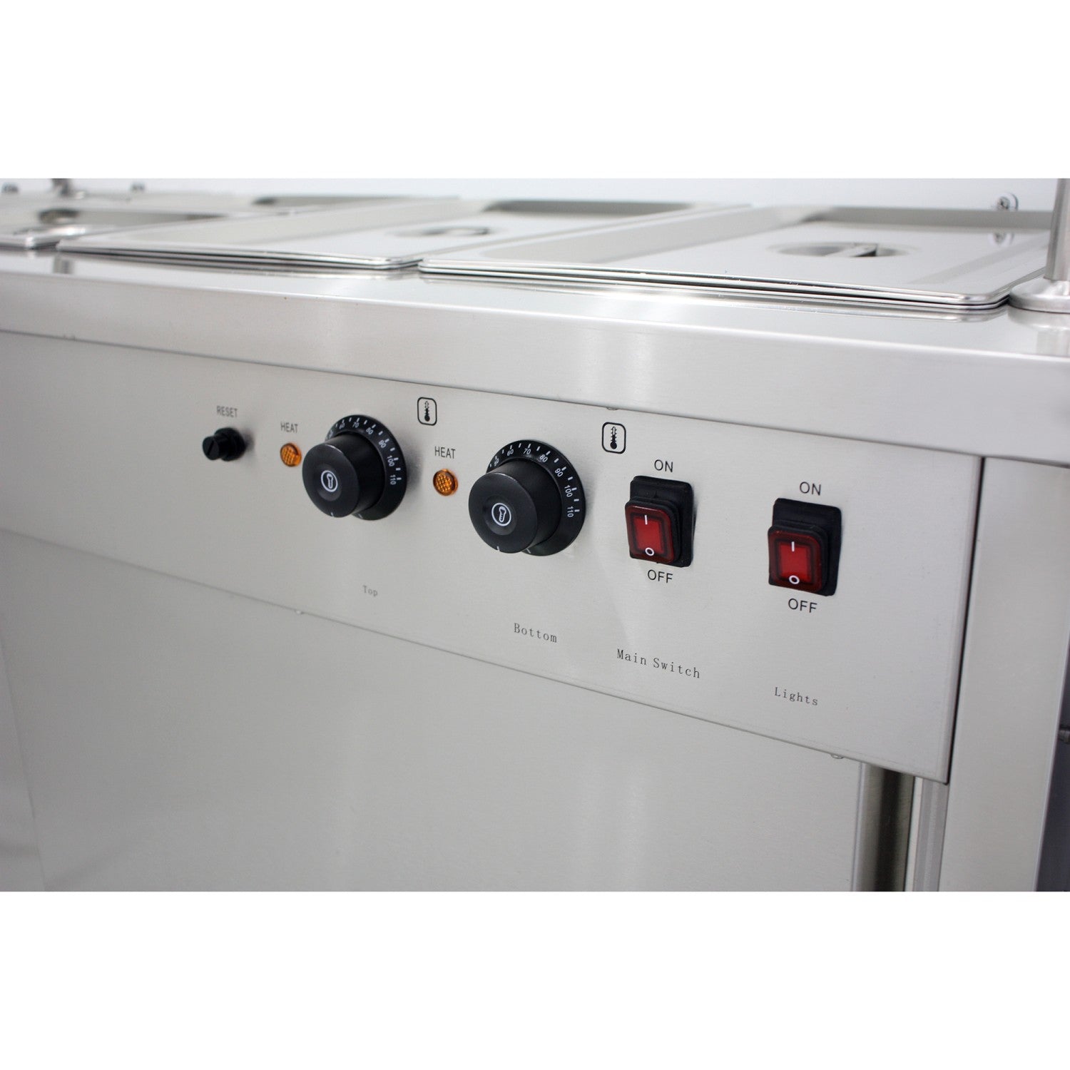 Mobile Food Service Counter With Bain Marie Top And Hot Cupboard |  Hyh4 Ws