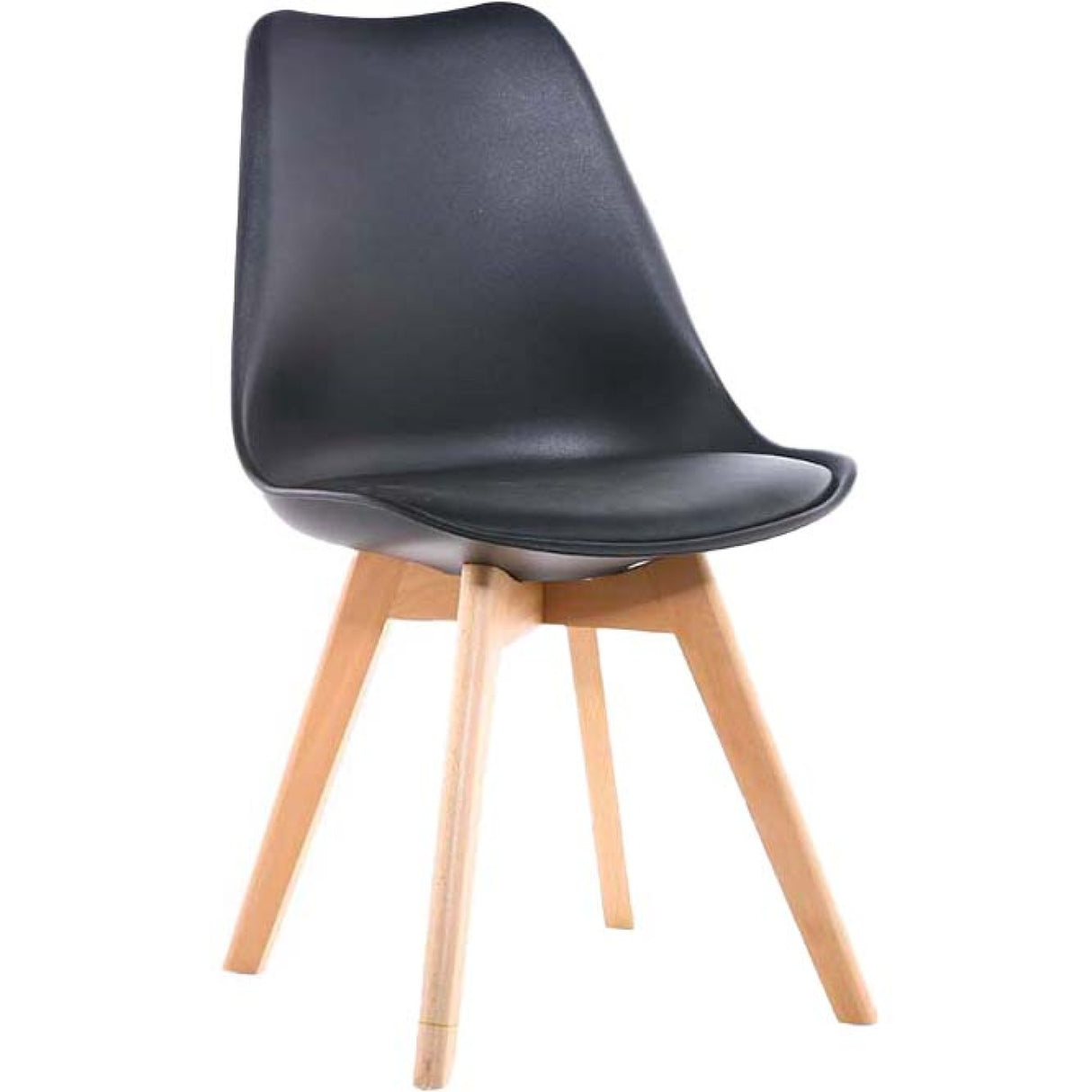 Bistro Dining Chair Pp Seat With Beech Wood Legs Black | Hyl053 D1