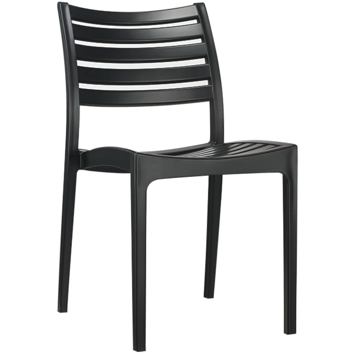 Bistro Dining Chair Plastic Black Indoors &Amp; Outdoors | Hypp02