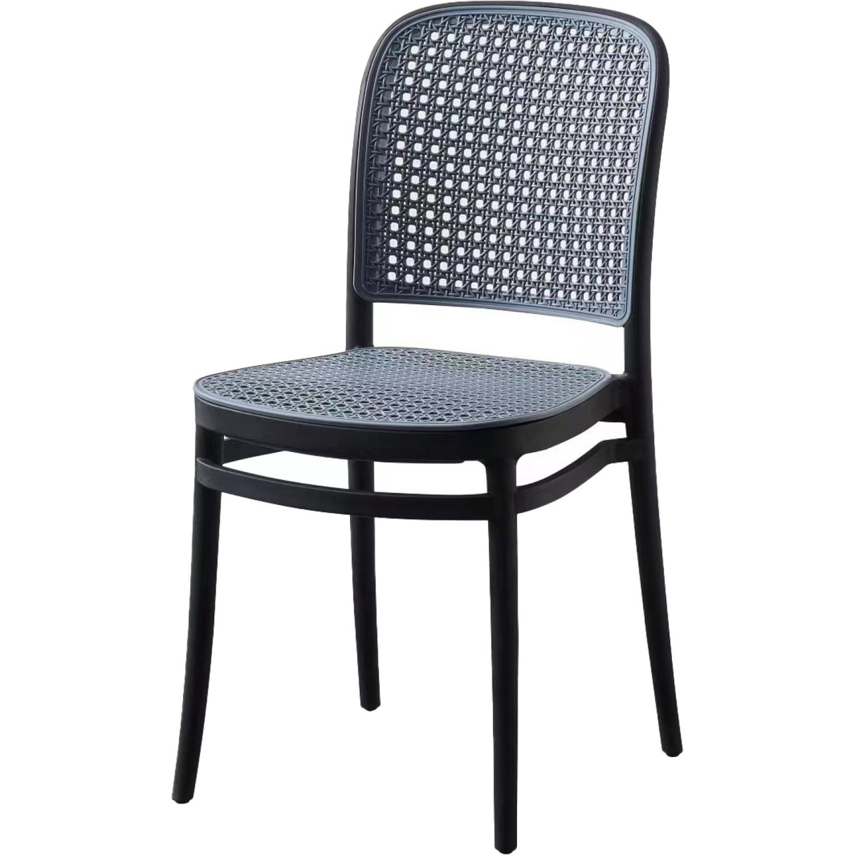 Bistro Dining Chair Plastic Black &Amp; Grey Indoors &Amp; Outdoors | Hypp25