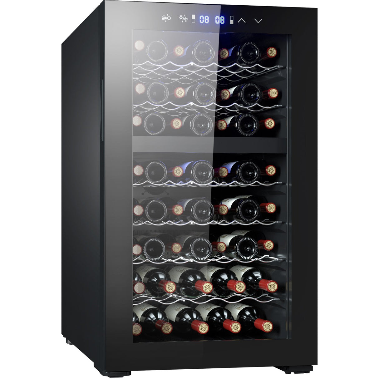 Professional Wine Cooler Dual Zone Stainless Steel 52 Bottles | Jc128 Wd
