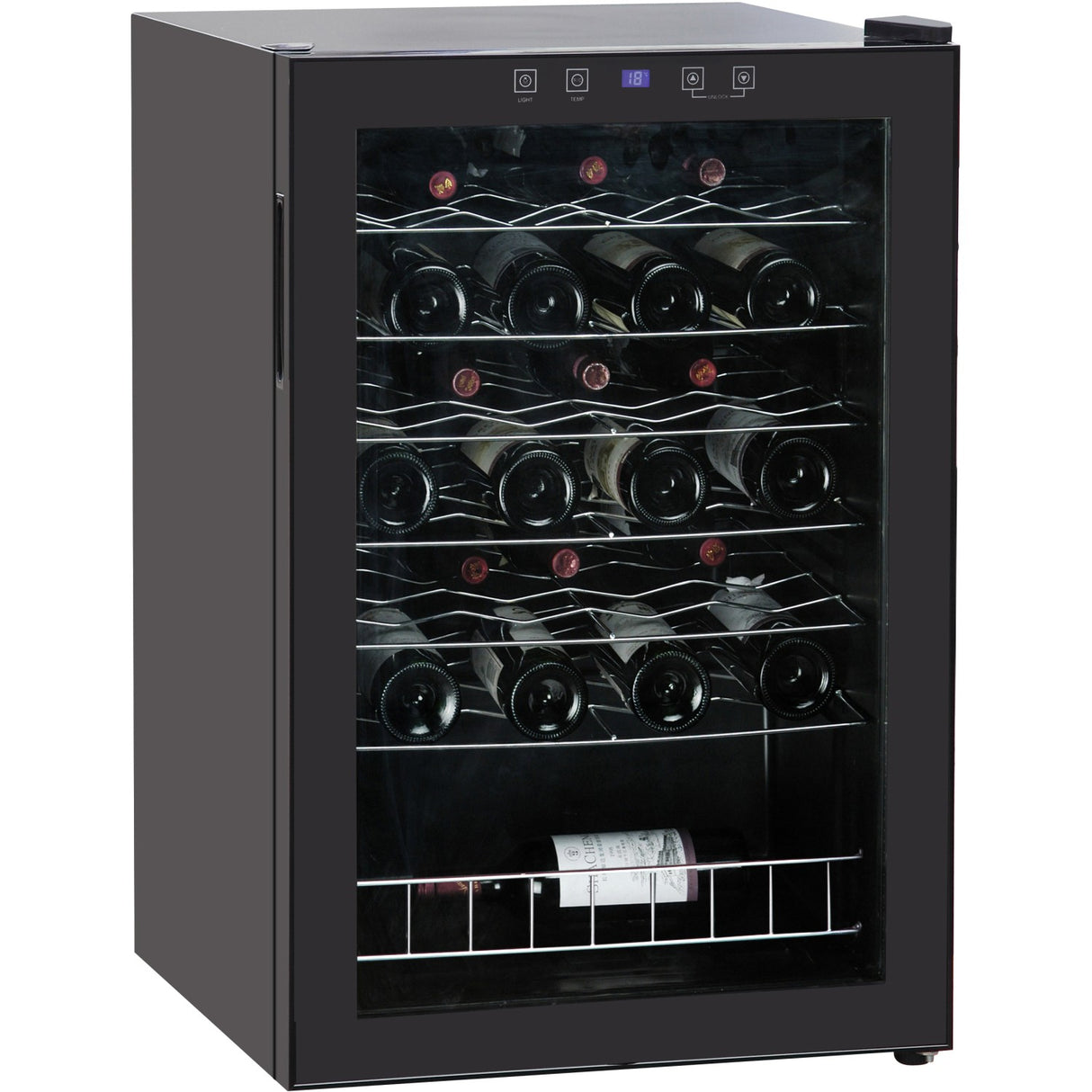 Professional Glass Front Wine Cooler 128 Litres Black | Jc130 E