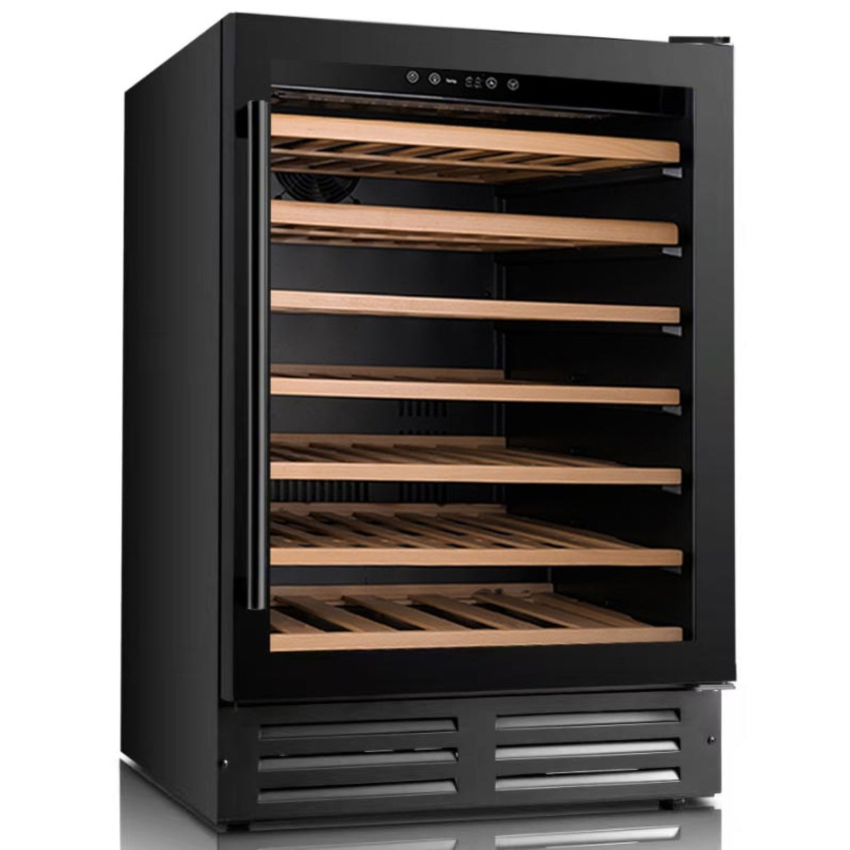 Professional Glass Front Wine Cooler 52 Bottles 138 Litres Black | Jc145 A1 Eq
