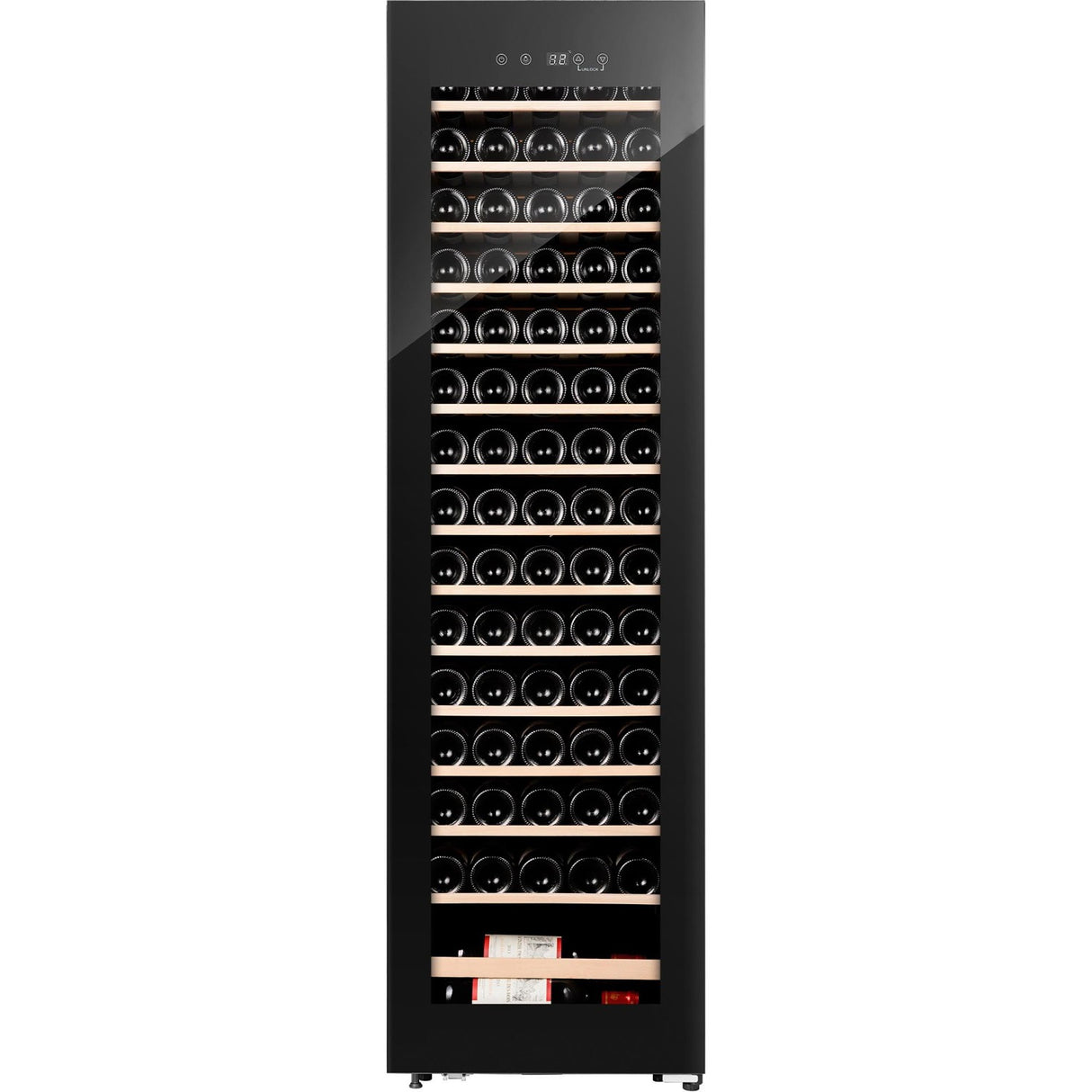 Professional Glass Front Wine Cooler 75 Bottles 190 Litres Black | Jc190 E