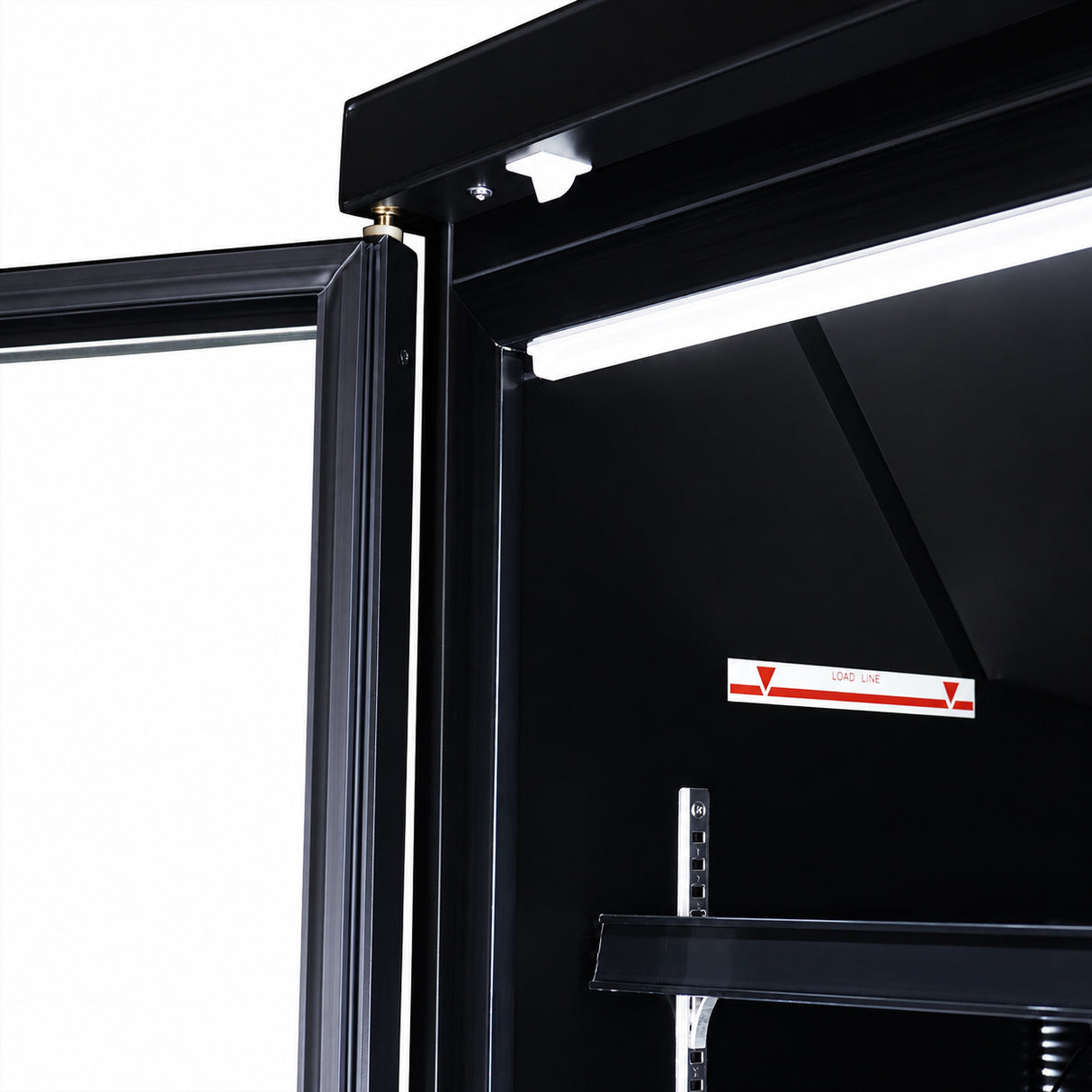 Combisteel Freezer 4 Glass Doors Black Jde 2025 F Bl *Transport On Request* **Note: There Is A Higher Inrush Current, Which Makes A Circuit Breaker With Type C Characteristic Necessary.**