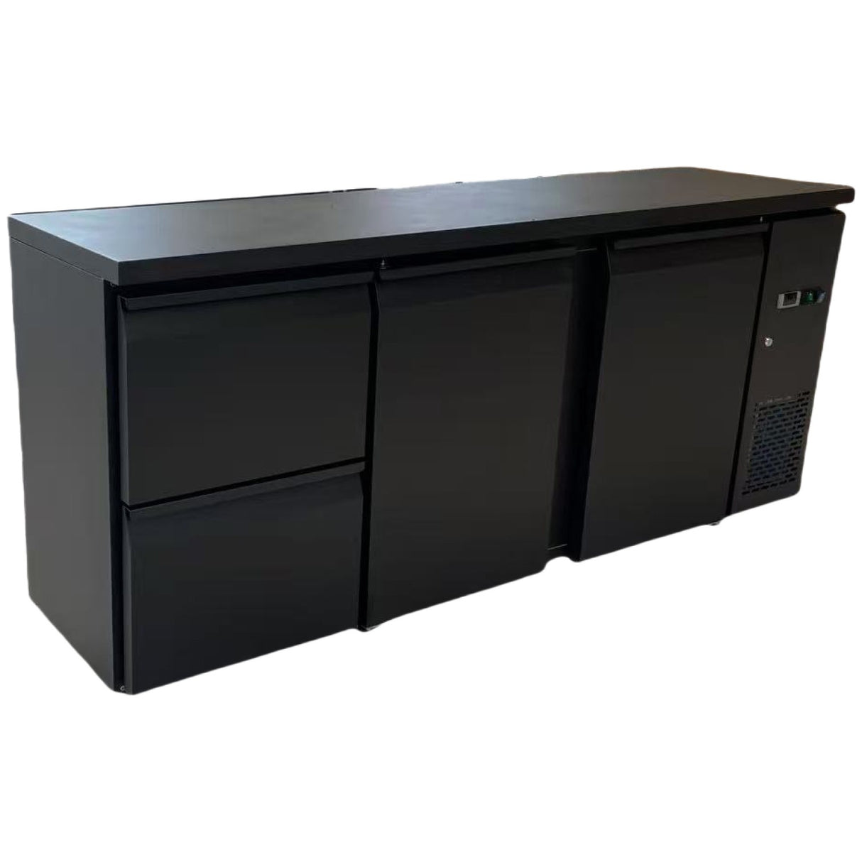 Commercial Undercounter Back Bar Refrigerator 537 L 2 Door &Amp; 2 Drawers 2002×515×860mm Black | Jta410
