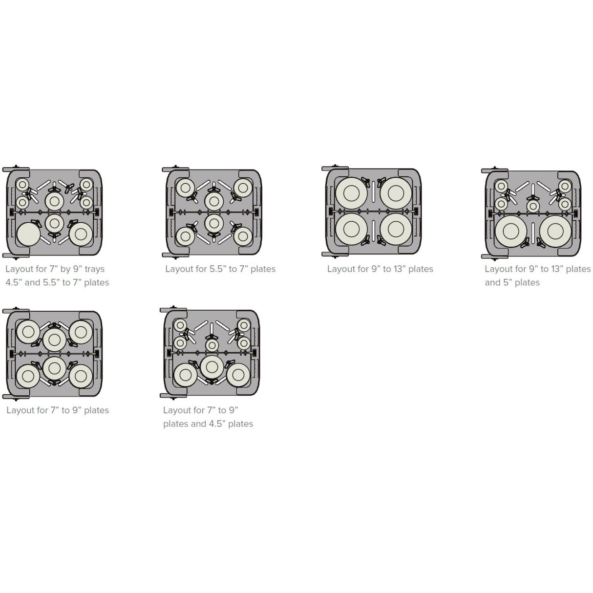 Commercial Adjustable 240 Dish Caddy 963x908x763mm Gray | Jwadcs240