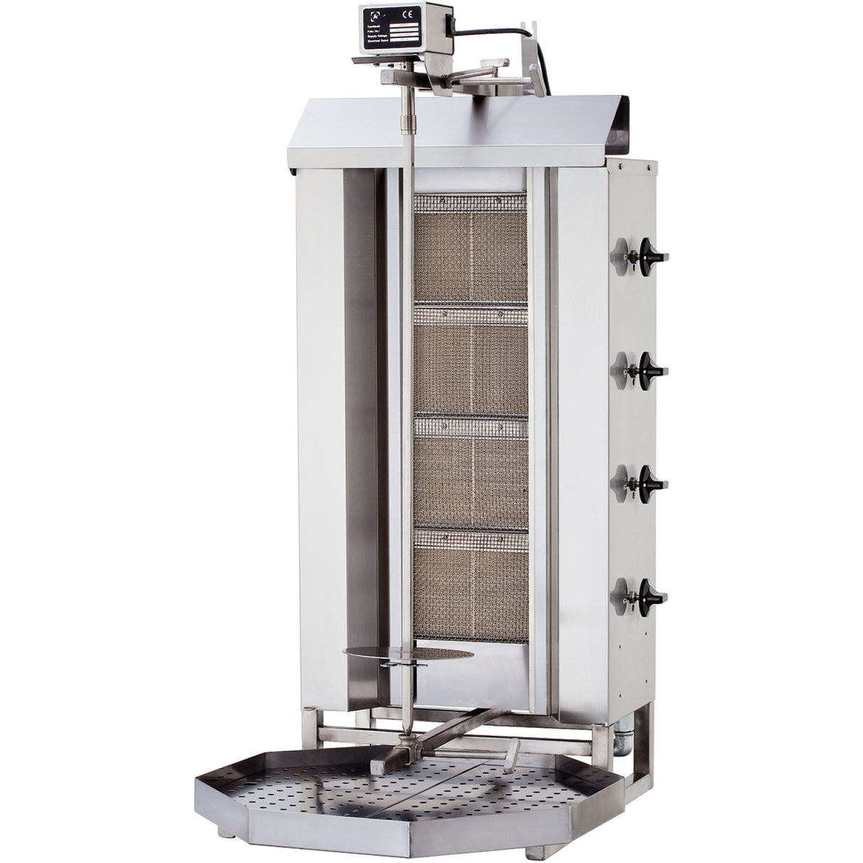 Commercial Gyros/Kebab Grill Gas Fixed Body Top Motor Capacity 60kg 4 Burners 12k W | Dn221