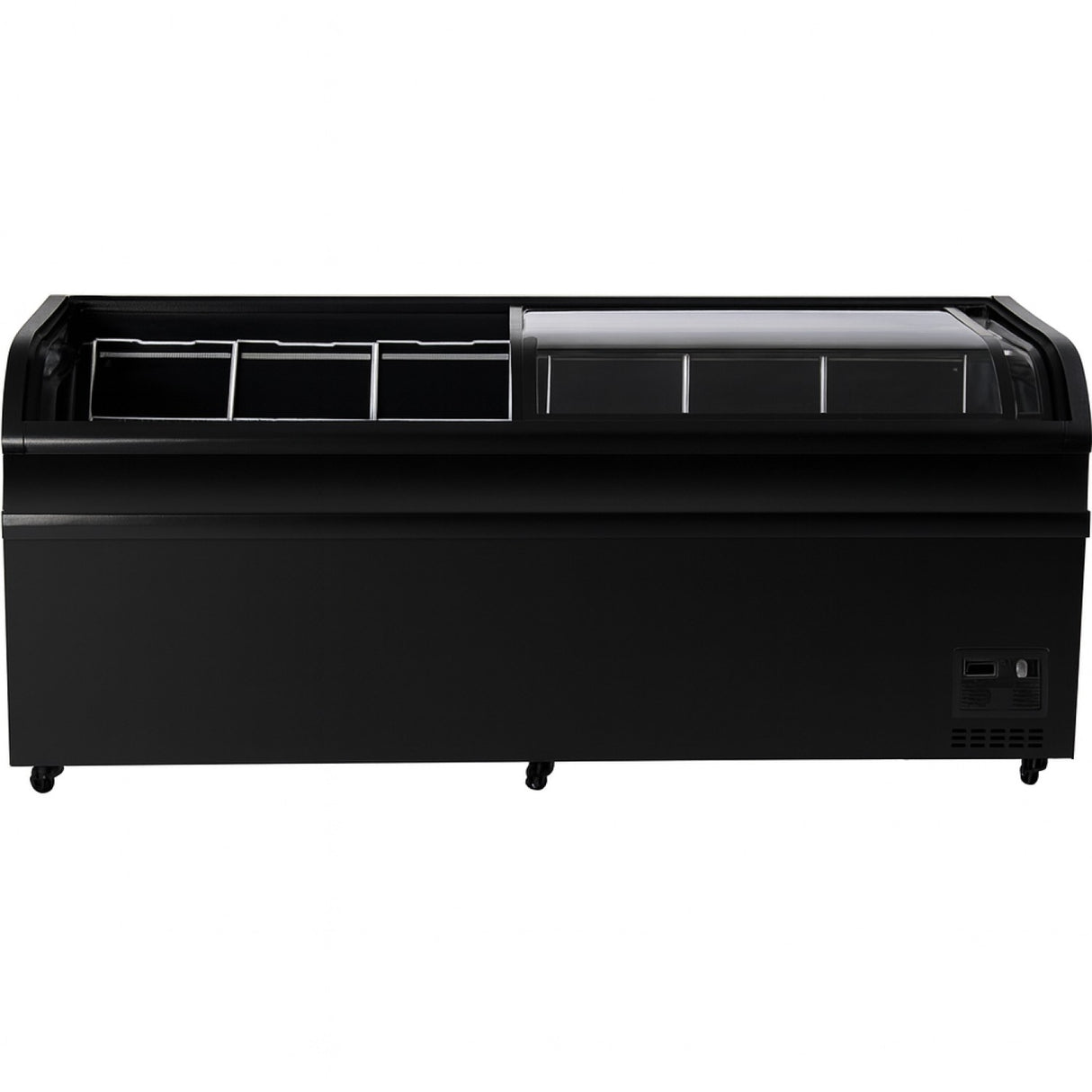 Commercial Horizontal Display Freezer With Shelves 780 Litres 2 Glass Doors 1900x850x880mm Ventilated Cooling Automatic Defrost | Kobe224