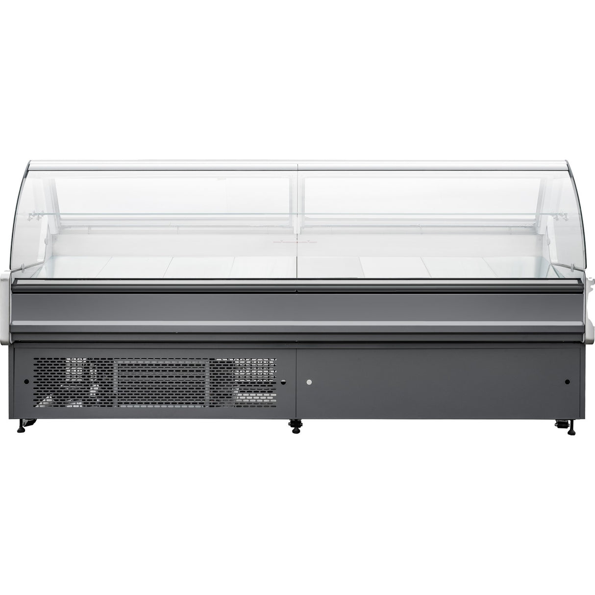 Serve Over Deli Counter Curved Glass Front 2500x850x1200mm | Bluel414