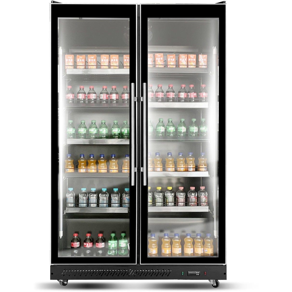 Commercial Display Refrigerator With Double Glass Door 800 Litres Black | Kxg1120 Black
