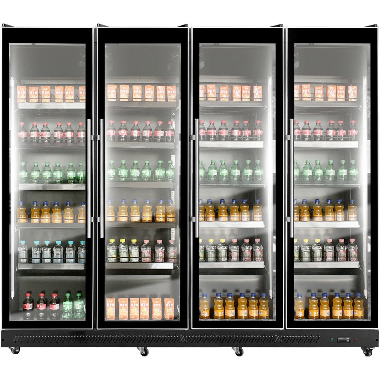 Commercial Display Refrigerator Four Glass Door 1650 Litres Black | Kxg2240 Black