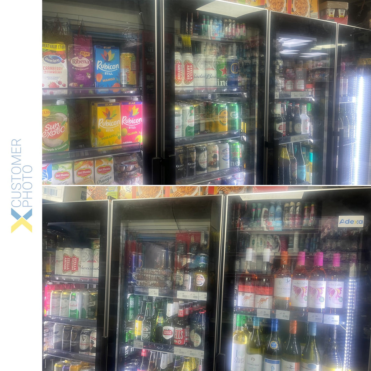 Commercial Display Refrigerator Four Glass Door 1650 Litres Black | Kxg2240 Black