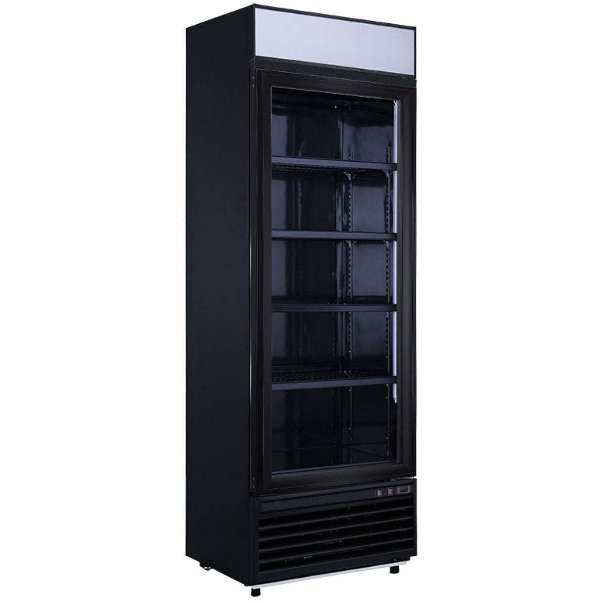 Commercial Display Freezer With Double Glass Door 400 Litres Black Canopy Light | Ld500 Fblack