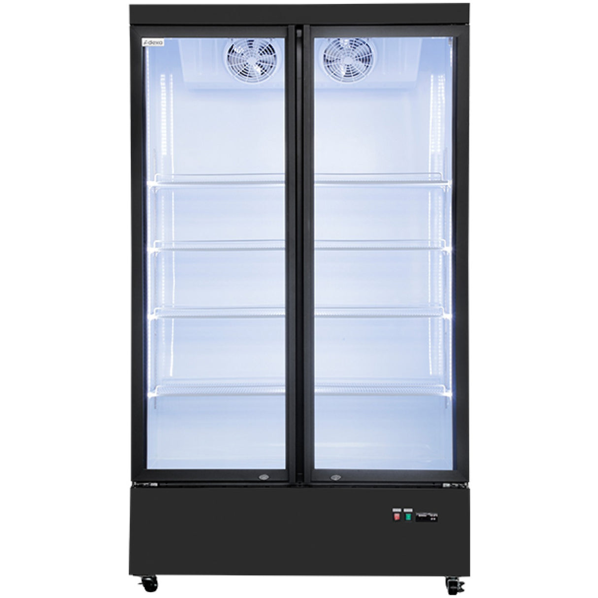 Commercial Display Refrigerator With Double Glass Door 830 Litres Black | Lg1000 M2 Wp