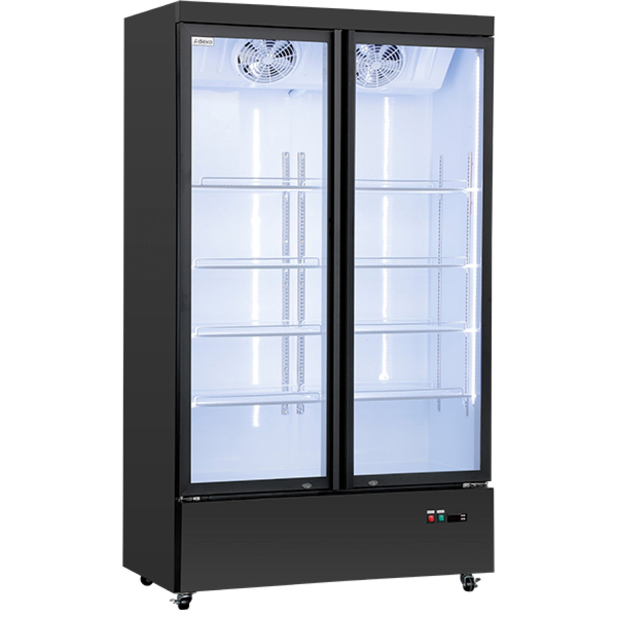 Commercial Display Refrigerator With Double Glass Door 830 Litres Black | Lg1000 M2 Wp