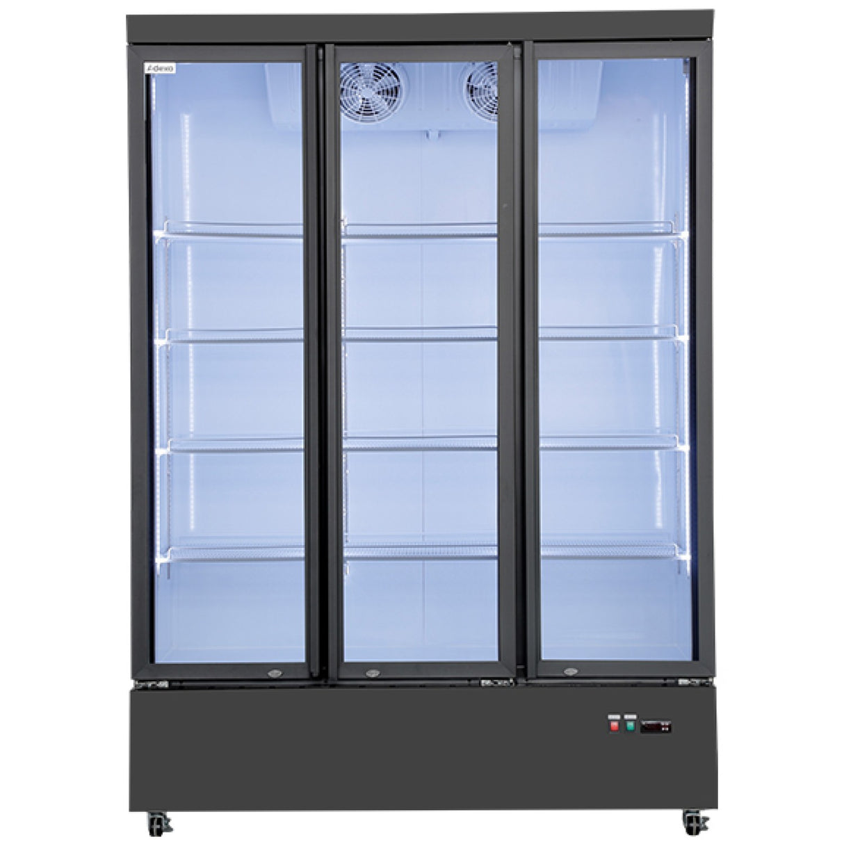 Commercial Display Refrigerator With Triple Glass Door 1030 Litres Black | Lg1200 M3 Wp