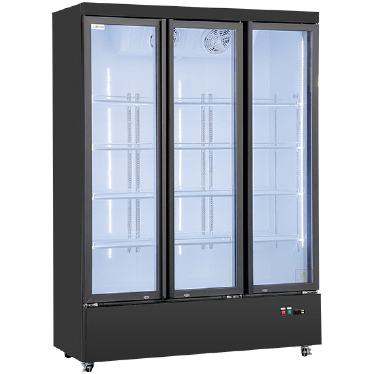 Commercial Display Refrigerator With Triple Glass Door 1030 Litres Black | Lg1200 M3 Wp