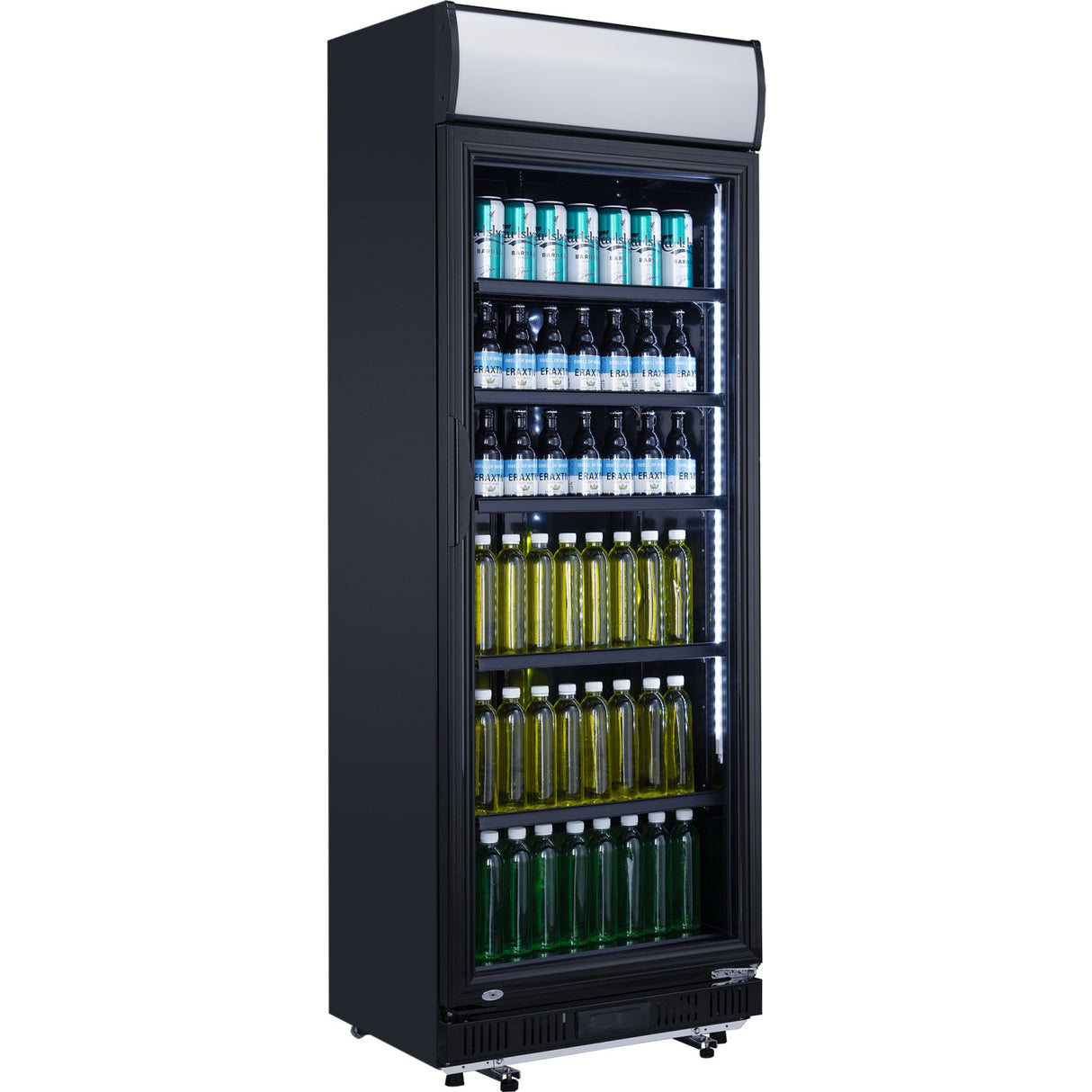 Commercial Drink Cooler Upright 302 Litres Dynamic Cooling Hinged Glass Door Black | Lg302 Dfblack