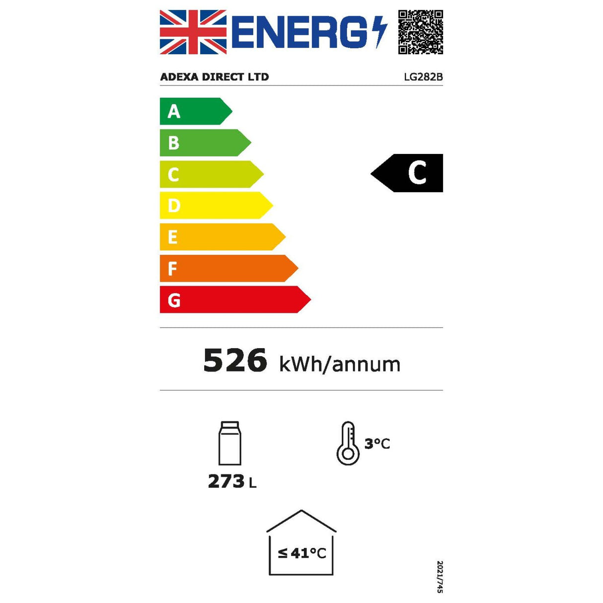 Commercial Bottle Cooler Upright 282 Litres Static Cooling Hinged Glass Door Black/White Canopy Light | Lg282 B