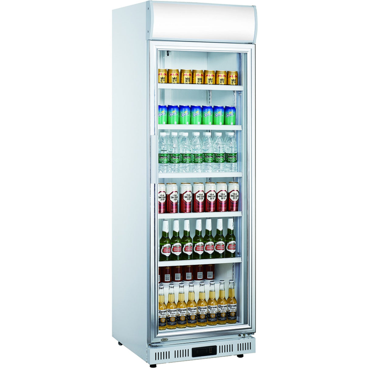 Commercial Drink Cooler Upright 302 Litres Dynamic Cooling Hinged Glass Door | Lg302 Df