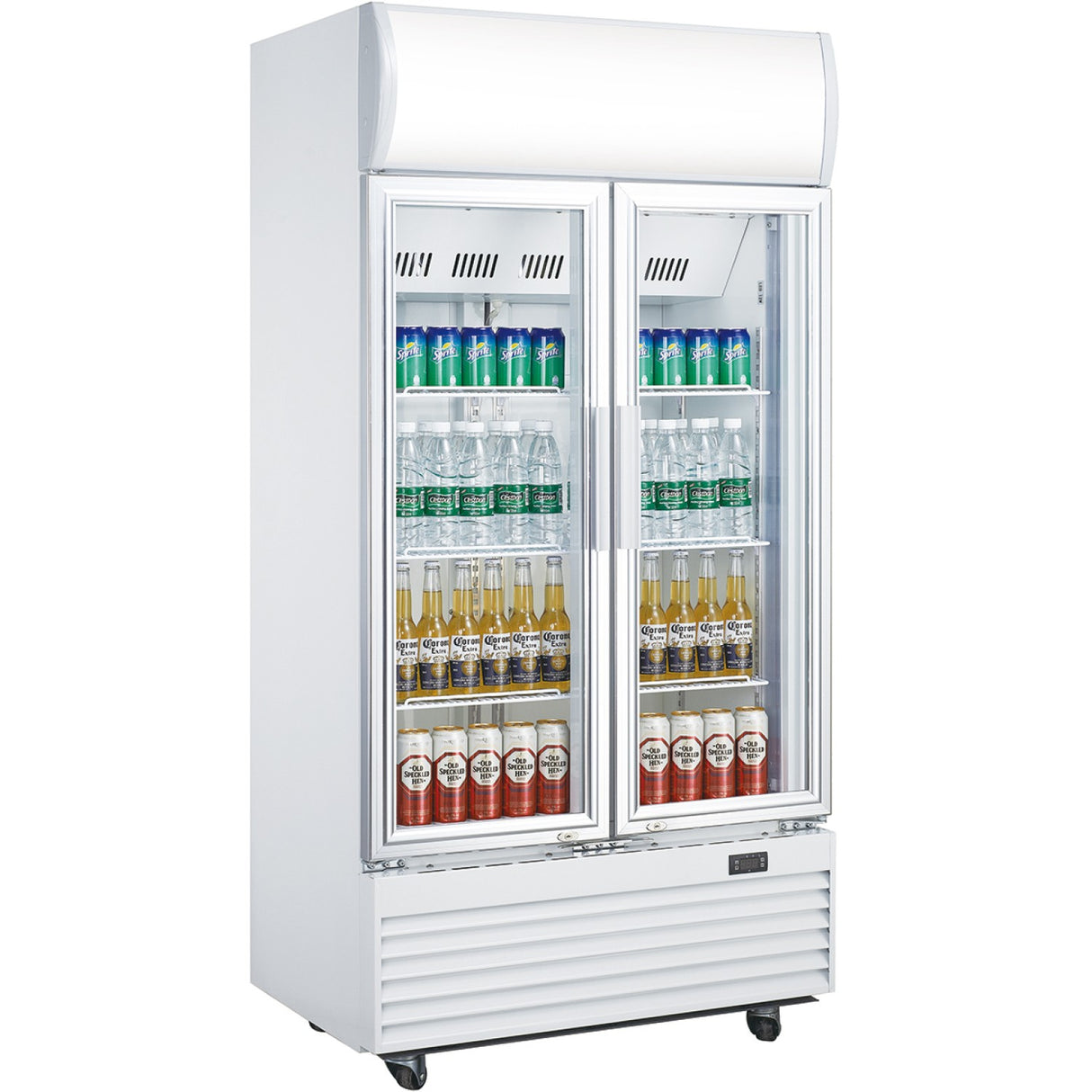 Commercial Bottle Cooler 600 Litres Fan Assisted Cooling Hinged Doors White | Lg600 F