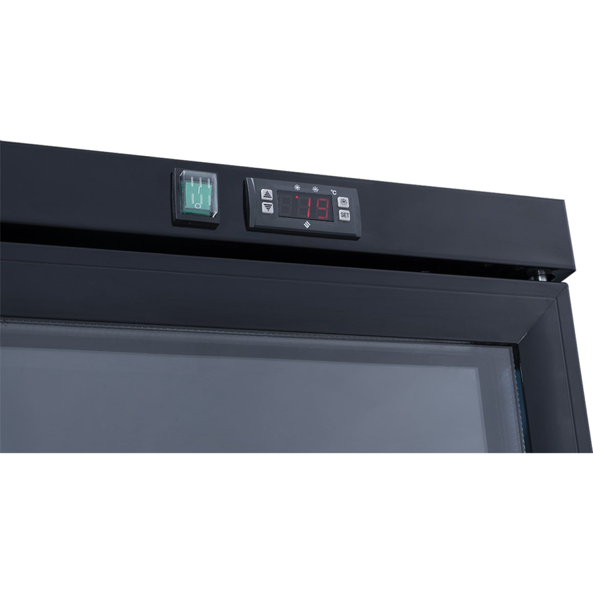 Commercial Bottle Cooler Upright 773 Litres Fan Cooling Twin Hinged Doors Black | Lg805 Ablack