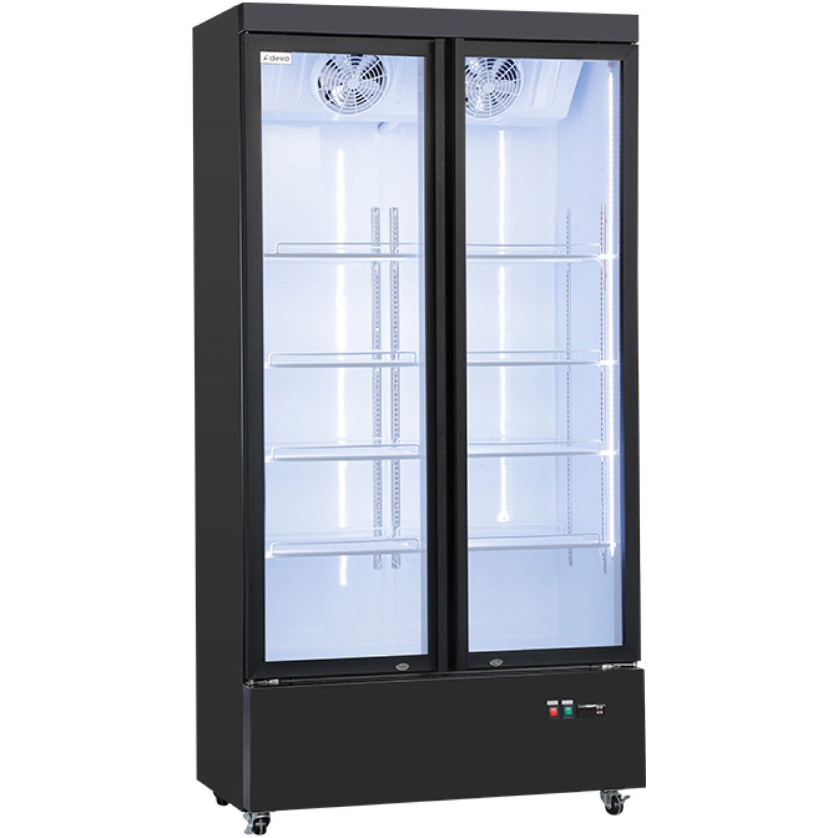 Commercial Display Refrigerator With Double Glass Door 630 Litres Black | Lg882 M2 Wp