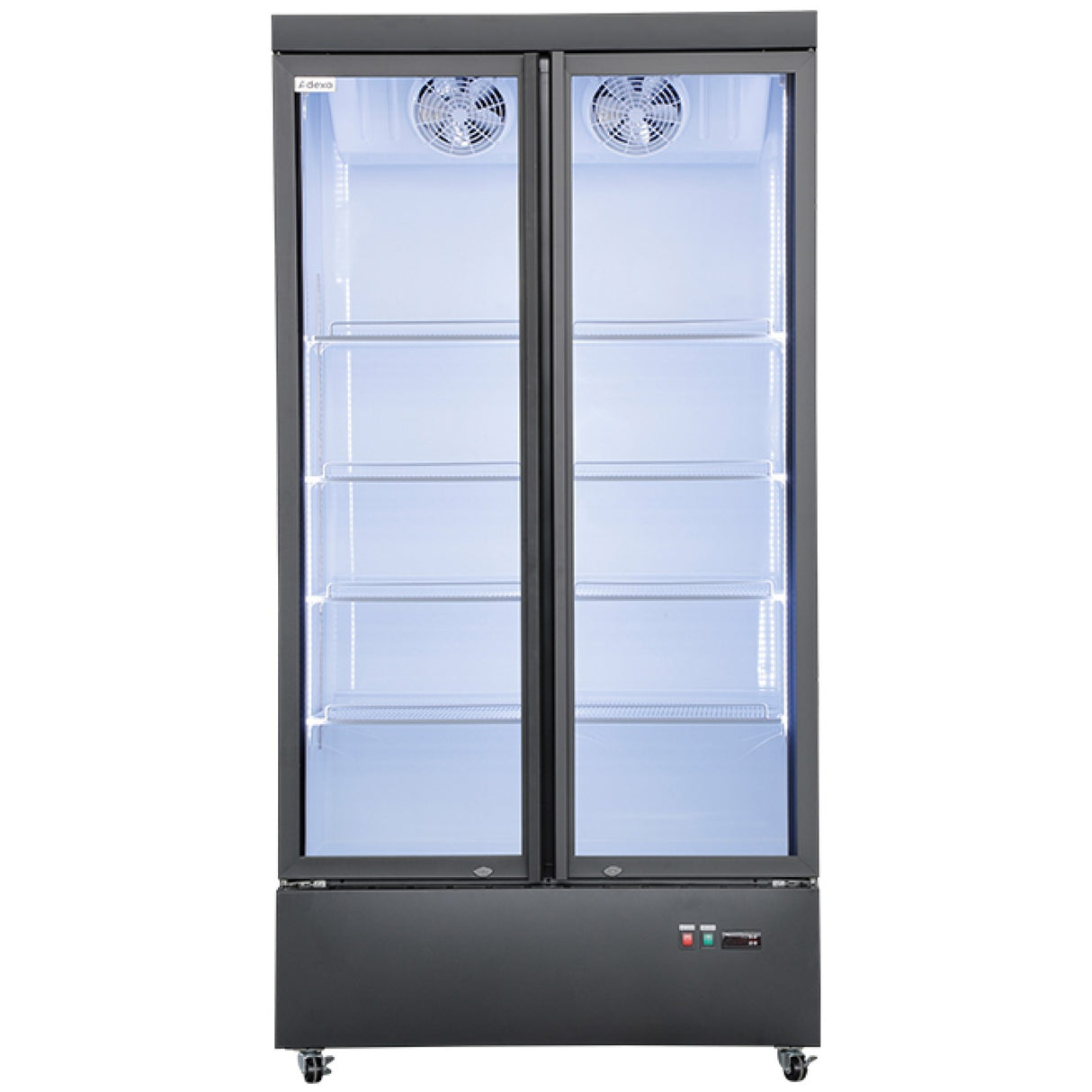 Commercial Display Refrigerator With Double Glass Door 630 Litres Black | Lg882 M2 Wp