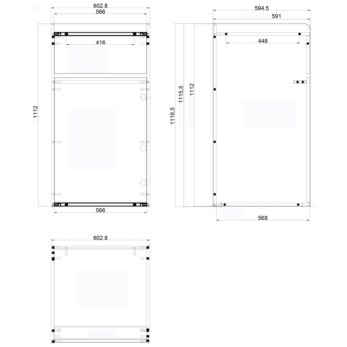 Commercial Rubbish Bin Cabinet &Amp; Tray Shelf 'Thank You' Black | Gslj006 B