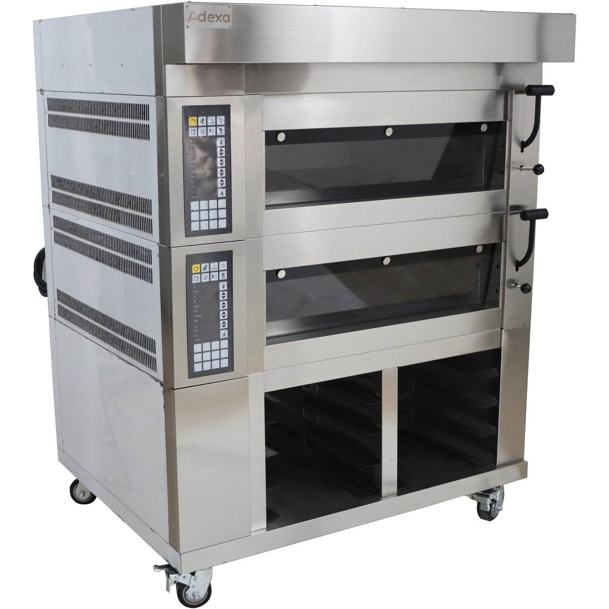 Commercial European 2 Deck 4 Tray Electric Bakery Oven With Pallet Cabinet &Amp; Steam 380 V 1280x1150x1750mm | Lm40 Dhc