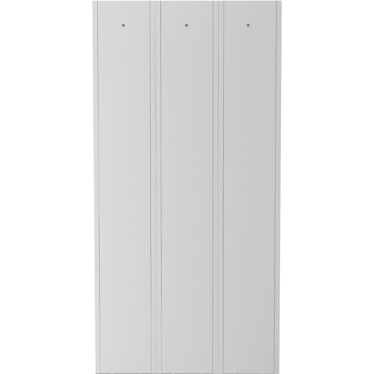 Commercial Grey Three Door Locker With Clothes Hanger, Fixed Shelf And Mirror 900x450x1800mm | Locker3 Tw