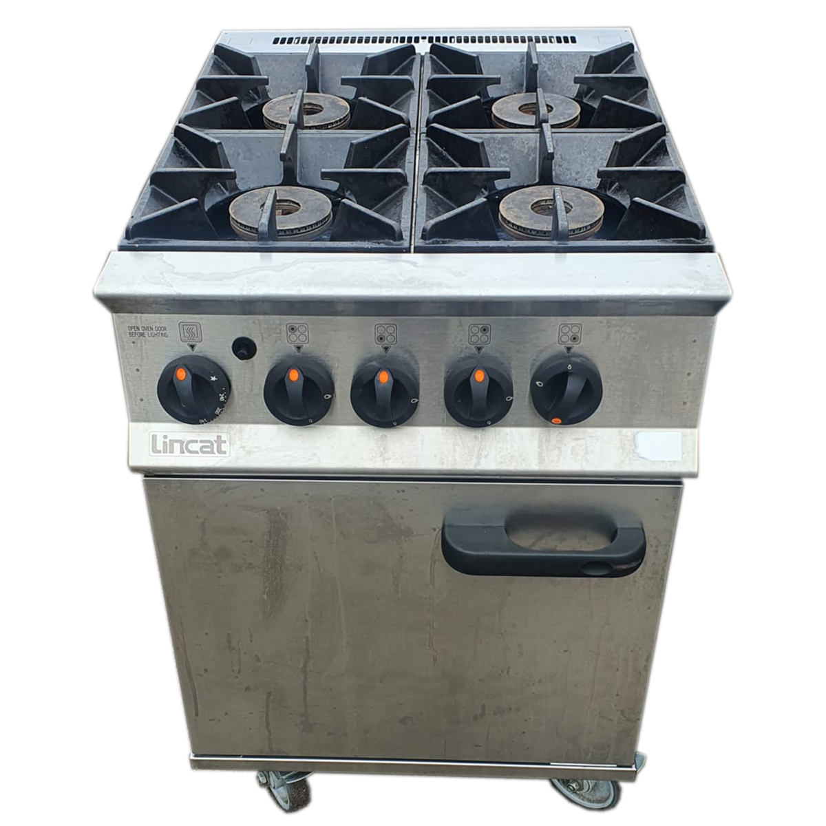 Refurbished Lincat 4 Burner Natural Gas Oven Range | Heavy Duty Commercial Cooker
